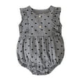 thumbnail image 1 of NOKIO Baby Girl Cute Short Sleeve Ruffle Romper, Lace Romper Baby Girl Girls Sleeveless Heart Prints Ruffle Romper Bodysuits Jumpsuit Clothes Baby Holiday Sleepwear, 1 of 9