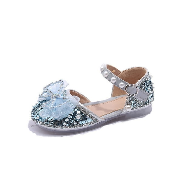 NOKIO Baby Girl Sandals With Bows Girls' Summery Sandals Toddler Baby Girl Shoes Breathable Shoes Bow Pearl Sandals Baby Girl Soft Shoe Cover Sandals For 0 To 12 Years