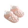 thumbnail image 1 of NOKIO Baby Girl Walking Sandals Baby Girl Fisherman Sandals Toddler Slip-On Sandals Toddler Baby Girl Shoes Breathable Shoes Flower Baby Soft Shoe Cover 0 To 18 Months, 1 of 5