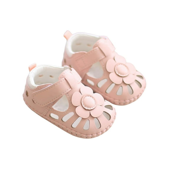 NOKIO Baby Girl Walking Sandals Baby Girl Fisherman Sandals Toddler Slip-On Sandals Toddler Baby Girl Shoes Breathable Shoes Flower Baby Soft Shoe Cover 0 To 18 Months