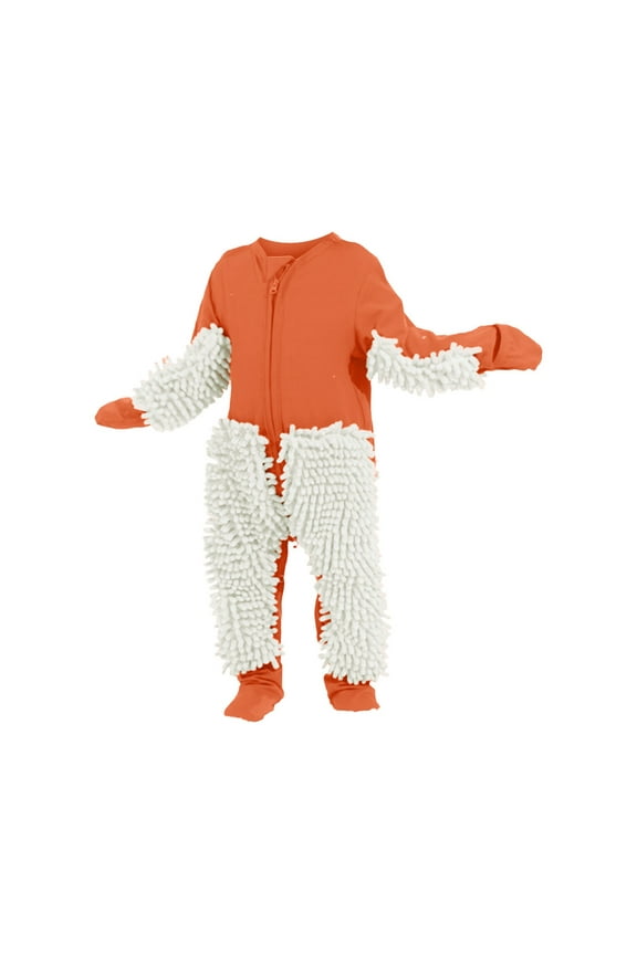Baby Mop Onesie Baby Boy Girl Baby Onesie Crawling Baby Solid Mop Dress Toddler Jumpsuit Bodysuit Outerwear Infant Boys Girls Long Sleeved Floor Mop Crawl Jumpsuit