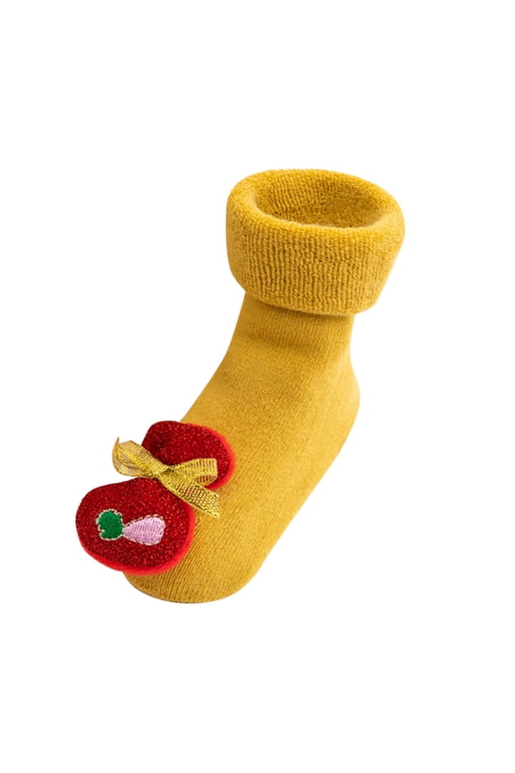 Baby Non-skid Grip Socks Toddler Kids baby Boys Girls Christmas Santa Deer Anti-Slip Knitted Warm Socks Toddler Socks Anti Skid Slipper Crew Socks for Girls Boys