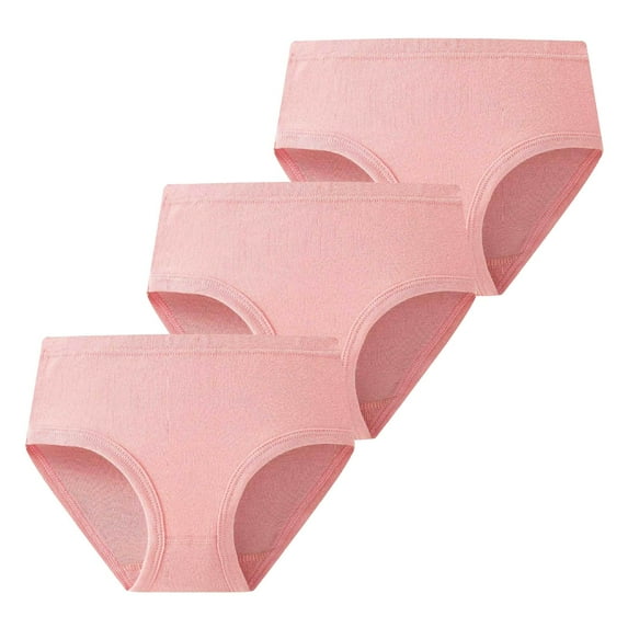 NOKIO Baby Soft Cotton Panties Cotton Little Girls Underwear Toddler Briefs Girls Underwear Cotton Briefs Clear Color Briefs Solid Color Panties For Teens Pack Of 3