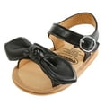 thumbnail image 1 of NOKIO Baby Summer Sandals Cute Infant Sandals Kids' Sport Sandals Toddler Kids Girl Bowknot Soild Colour The Floor Barefoot Non-Slip First Walkers Prewalker Sandals 0-18M, 1 of 9