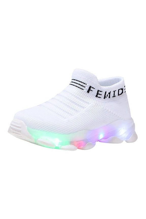 Baby Toddler Boys Girls LED Light Sneakers Walking Shoes 1-6 Years Old Kids Mesh Luminous Sport Running Shoes Running Boys Girls Mesh Luminous Led Shoes Sport Casual Baby Shoes
