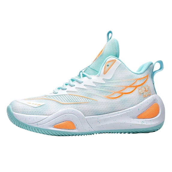 NOKIO Basketball Sneakers for Men Comfortable Breathable Mesh Running Shoes with Durab𝗅e Non-S𝗅ip Sole, La𝖼e Up Mid Top Casual Sneakers Indoor Outdoor Court Training Shoes for Back to College