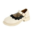 thumbnail image 1 of NOKIO Black Mary Jane Shoes For Girls Toddler Little Girl's Leather Shoes Soft Soled Princess Shoes Little Girl Casual Shoes Student Single Shoes Lace Shoes Mary Jane school shoes for girls, 1 of 8