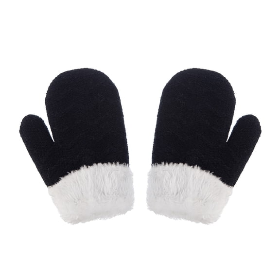 NOKIO Boys And Girls Thermal Fingerless Gloves Toddler Kids Baby Knitted Mittens Winter Gloves Snow Gloves Winter Warm Mittens For Girls Boys Children'S Cold Weather Hand Warmers
