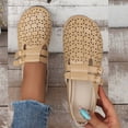 thumbnail image 1 of NOKIO Buckle Mules for Women Round Toe Backless Flat Mules Slides Mules Shoes Ladies Slip-on Loafers Fashion Ladies Sports Casual Shoes Ladies PU Breathable Shoes Comfortable Casual Shoes, 1 of 5