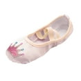 thumbnail image 1 of NOKIO Canvas Ballet Shoes for Girls, Dance Practice Slippers Split Soft Leather Flat Sole Yoga Gymnastics Shoes(Toddler/Little Kid/Big Kid) Performance Indoor Shoes Yoga Dance Shoes, 1 of 5