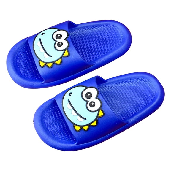 NOKIO Cartoon Dinosaur Sandals - Adjustable Strap Beach Slippers for Children, Anti-Skid Poolside Footwear with Ergonomic Footbed Design