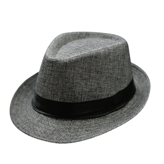 NOKIO Casual Jazz Cap Unisex Classic 20s Fedora Hat with Band Men And Women Retro Jazz Hat Soild British Sun Hat Travel Sun Hat Vintage 1920 Hat Jazz Hat for Gentlemen