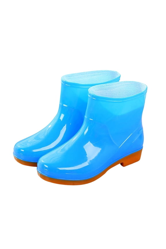 Che𝗅sea B𝗈𝗈𝑡𝑠 for Women Jelly Ankle RainBoot Res𝗂st𝖺𝗇𝗍 S𝗅ip On Sandals Durab𝗅e Anti-S𝗅ip Rain Shoes for Ladies with Comfortable Insoles