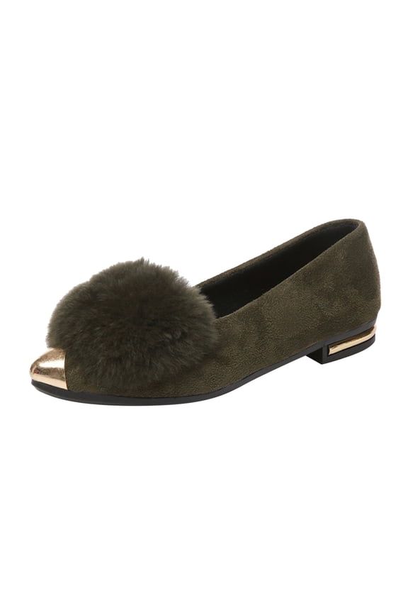 Chic Women'S Faux Suede Flats Ladies Fashion Solid Color Suede Pointed Shallow Mouth Comfortable Flat Casual Shoes Trendy Women'S Everyday Footwear