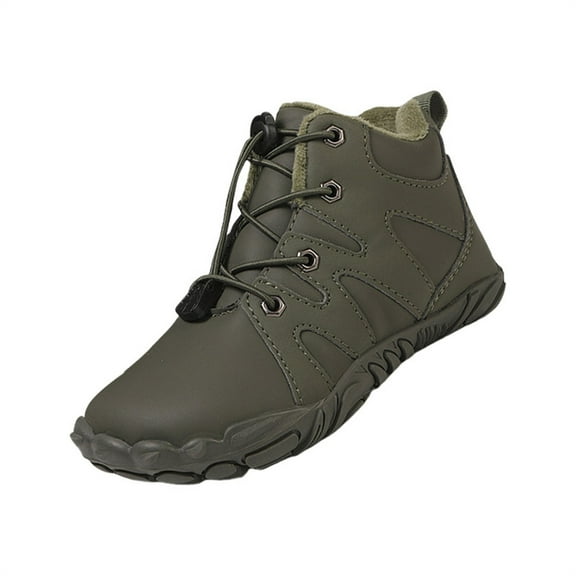 NOKIO Children'S Cozy Lace-Up Boots Children'S Warm Suede Boots Kids Faux Fur Lined Boots Girls Casual Winter Boots Girls And Boys Casual Shoes Mesh Soft Sole Breathable Sports Short Boots