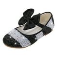 thumbnail image 1 of NOKIO Children'S Glitter Mary Janes Children'S Princess Dress Shoes Kids Mary Jane Ballet Flats Girls Baby Shoes Sequin Rhinestone Bow Sandals Dancing Shoes Pearl Bling Shoes Single Kids Shoes, 1 of 7