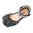 thumbnail image 1 of NOKIO Children'S Glitter Mary Janes Sandals Girls' Stylish Sandals Girls' Comfort Sandals Performance Dance Shoes For Girls Childrens Shoes Pearl Rhinestones Bowknot Shining Kids Princess Shoes, 1 of 4