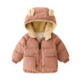 thumbnail image 1 of NOKIO Children'S Hooded Coat For Autumn And Winter Boys/Girls Cotton Clothes Solid Color Autumn/Winter Cute Cartoon Hooded Zipper Coat Party Birthday School Girls Winter Jacket, 1 of 4