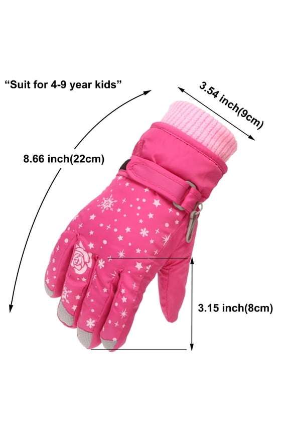 Children'S Insulated Outdoor Gloves Kids' Cozy Winter Gloves Winter Print Gloves Outdoor Kids Boys Girls Snow Skating Snowboarding Windproof Warm Durable Print Ski Gloves Snow Gloves For Kids