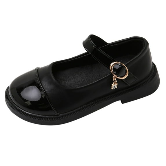 NOKIO Children'S Mary Jane FlatsGirls' Mary Jane Party Shoes Girls Shoes Autumn Children Princess Shoes Non Slip Soft Sole Leather Shoes Single Shoes Girls' Ballet Flats