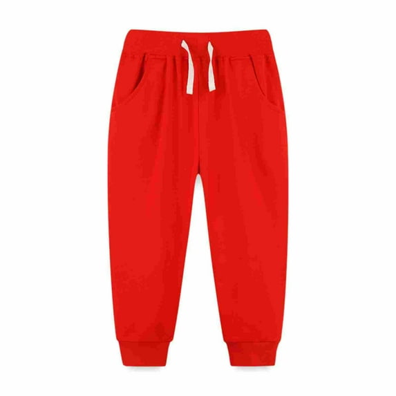 NOKIO Children'S Slim-Fit Running Bottoms Pants Breathable Sports Trousers For Children Little Child Boys Autumn Solid Color Sweatpants Drawstring Long Pants