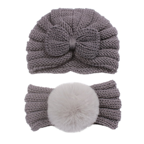 NOKIO Children'S Snowman Knit Cap Child Snow Angel Beanie Toddler Baby Boys Girls Knitted Cap Beaniess Knotted Elastics Turban Hat Headband Headwear Set