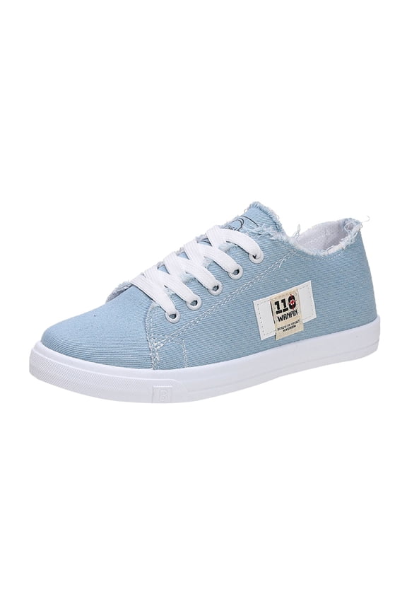 Classic Canvas Sneakers For Women Trendy Canvas Tennis Shoes For Ladies Canvas Espadrilles For Women Women Canvas White Shoes Classic Fashion Low Cut