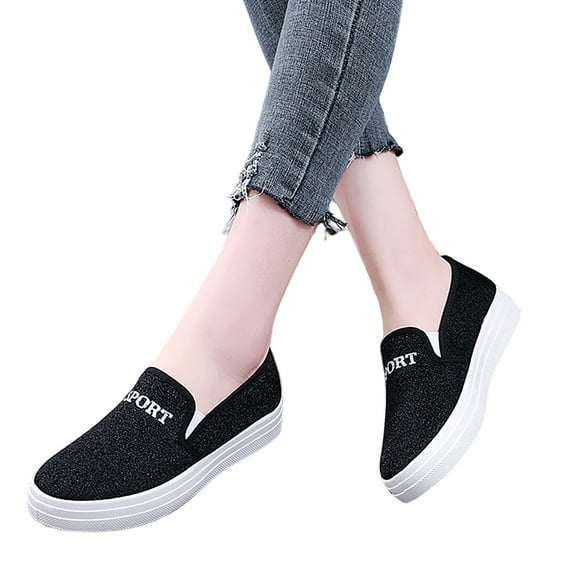 NOKIO Classic Women'S Canvas Slip-Ons Modern Women'S Casual Slip-On Shoes Women'S Stylish Gym Sneakers Women's Comfortable Anti Slip Breathable Soft Sole Lightweight Casual Canvas Shoes