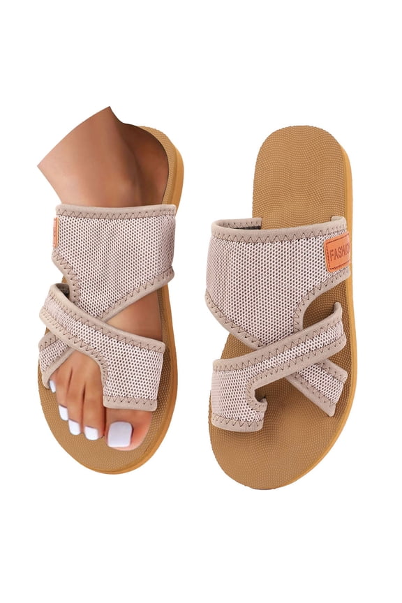 Clearence Women’s 2025 Breathable Mesh Sandals Orthopedic Slide Shoes Hollow Design Arch Support Lightweight Slippers Non-Slip Indoor/Outdoor Flip Flops
