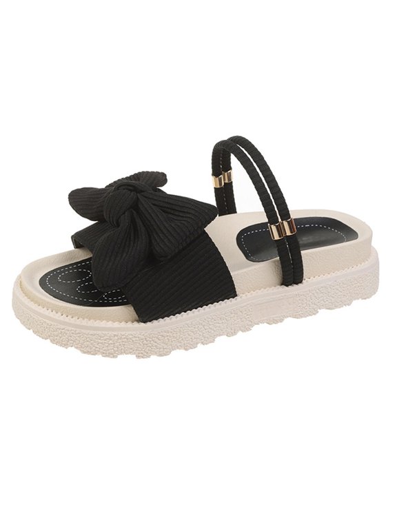 Clearence Women's Flat Platform Sandals Thick Sole Beach Casual Shoes Lightweight Breathable Summer Slippers with Non-Slip Rubber Sole & Arch Support Comfort