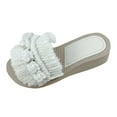 thumbnail image 1 of NOKIO Clearence Women’s Tassel Accent Wedge Sandals Summer Beach Slides with Thick Traction Sole Orthopedic Arch Support Lightweight Vacation Casual Shoes, 1 of 8