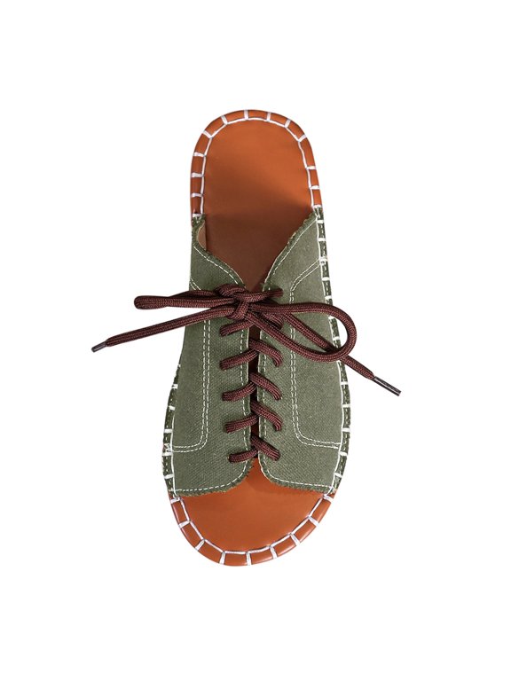 Clearence Women’s Vintage Fishmouth Flat Sandals Summer Beach Slides with Adjustable Strap Non-Slip Rubber Sole Breathable Cushioning Comfortable Vacation Footwear