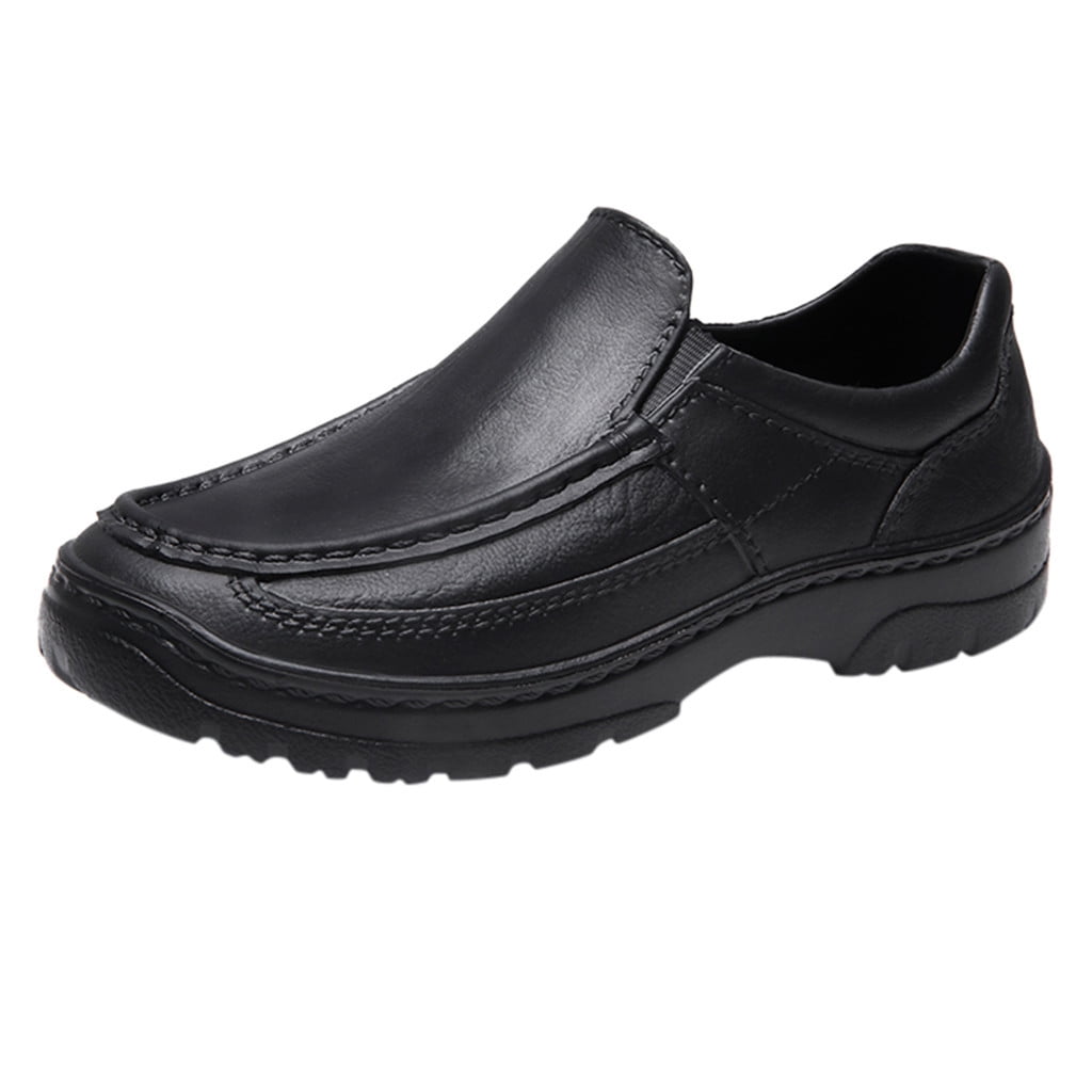 Men's Square Toe Loafers With Hook & Loop Closure - Breathable Slip On Driving Shoes For Casual Wear