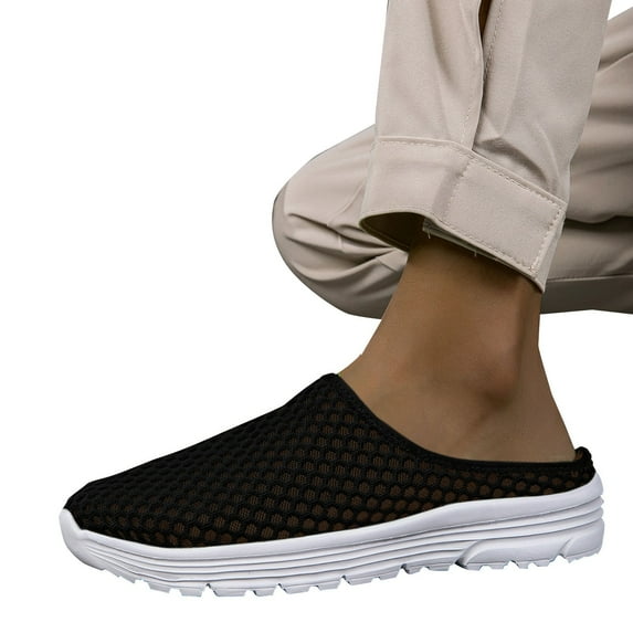 NOKIO Comfortable Casual Shoes For Men Fashion Spring And Summer Men Sports Shoes Flat Bottom Lightweight Mesh Breathable Slip On Comfortable Solid Color Simple Features: