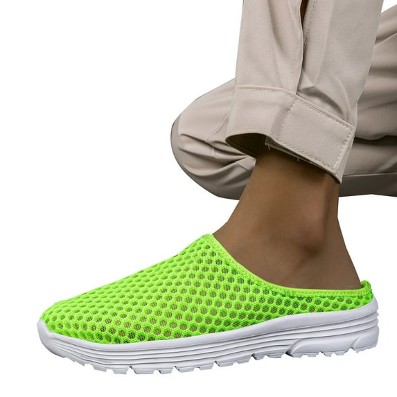 NOKIO Comfortable Casual Shoes For Men Fashion Spring And Summer Men Sports Shoes Flat Bottom Lightweight Mesh Breathable Slip On Comfortable Solid Color Simple Features: