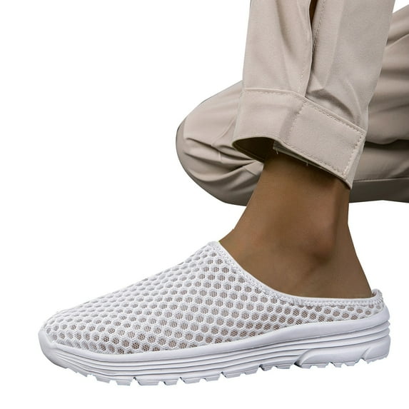 NOKIO Comfortable Casual Shoes For Men Fashion Spring And Summer Men Sports Shoes Flat Bottom Lightweight Mesh Breathable Slip On Comfortable Solid Color Simple Features: