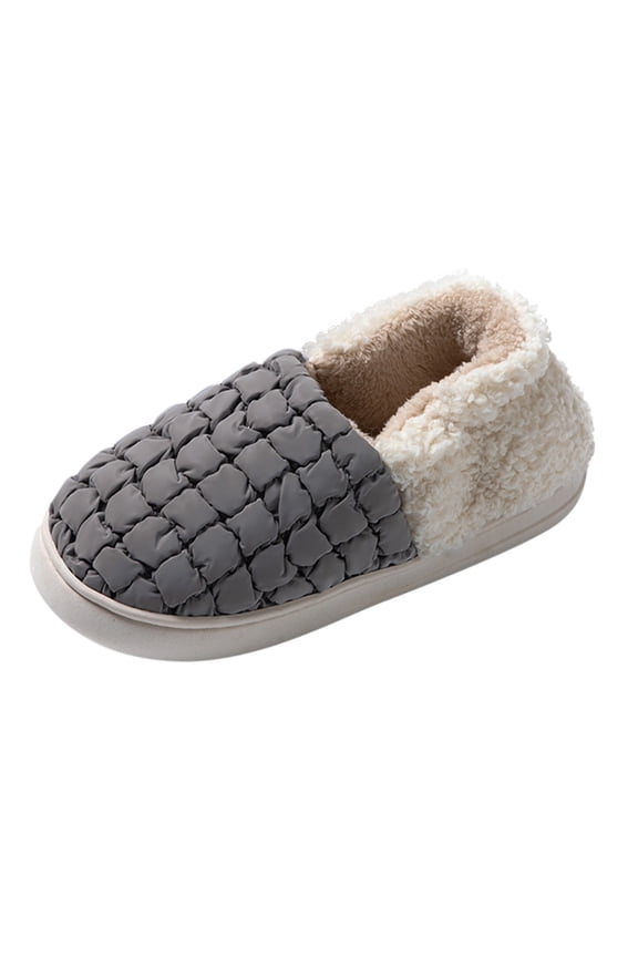 Couple Men's Puff Cotton Slippers Bao Heel Autumn And Winter Lightweight Indoor Home Thick Bottom Warm Cotton Shoes For Outer Wear Men'S Christmas Themed Cotton Slippers