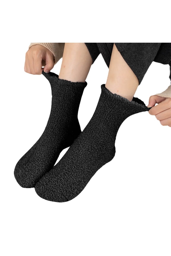 Cozy Knit Bed Socks For Women Soft Cozy Sleep Socks For Ladies Warm Soft Winter Comfort Thickened Warm Sleeping Socks For Women Women'S Fluffy Indoor Sleeping Socks