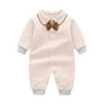 thumbnail image 1 of NOKIO Cozy Long Sleeve Baby Jumpsuit Romper, Boys' Summer Playsuit Baby Boys And Girls Bow Long Sleeve Outsie Bodysuit Banquet Wedding Jumpsuit Clothes Stylish Kids' Romper With Cute Prints, 1 of 8