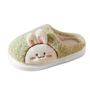 NOKIO Cute Bunny Slippers for Women Winter Fuzzy House Slipper Lightweight Non-S ip Indoor Shoes Soft Plush Ca oon Slides Cozy Furry Bedroom Slide Indoor Outdoor Footwear for Winter