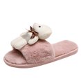 thumbnail image 1 of NOKIO Cute Fuzzy House Slippers for Women Fashion Doll B𝖾𝖺r Plush Slides Comfy Open Top F𝗅u𝖿𝖿y Slipper Winter Home Flat Slides Warm Casual Cotton Slippers for Indoor and Outdoor, 1 of 9