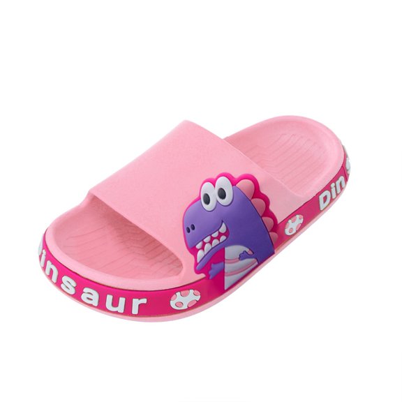 NOKIO Dinosaur Beach Slippers | PVC Non-Slip Sandals | Thickened Sole Outdoor Shoes | Cartoon Design for Boys & Girls Summer