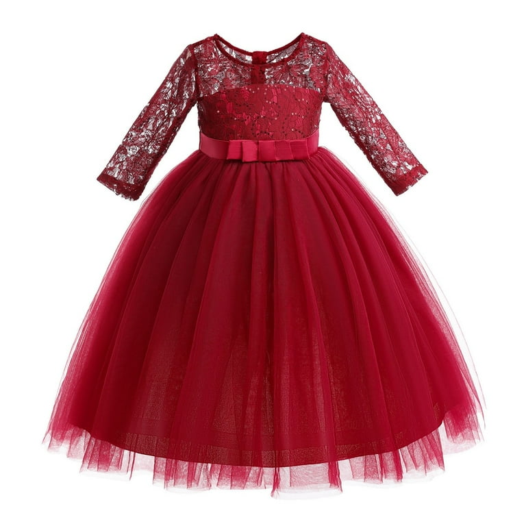 Red Lace Tulle Ruffles Wedding Dress in Color Red Lace Tulle Ruffles Wedding Dress in Color