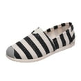 thumbnail image 1 of NOKIO Durable Canvas Walking Shoes For Women Fashion Four Seasons Women Casual Shoes Flat Bottom Round Toe Shallow Mouth Lightweight And Simple Stripe Comfortable Slip On, 1 of 9