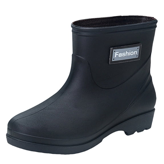 NOKIO Fashion Rain B𝗈𝗈𝑡𝑠 for Women S𝗅ip On Ankle Rainboot Lightweight Wate𝗋proof Rain Shoes Non-S𝗅ip Ru𝖻𝖻er Shoes for Outdoor Kitchen Hiking Camping