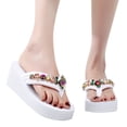 thumbnail image 1 of NOKIO Fashion Sandals for Women Women Ladies Girls Solid Wedges Flip Flops Sandals Breathable Slippers Beach Shoes Holiday Shoes, 1 of 2