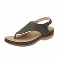 thumbnail image 1 of NOKIO Fashion Sandals for Women's Summer Flip-Flops Wedge Heel Clip Toe Shoes Thick Sole Solid Color Lightweight Sandals, 1 of 7