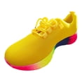 thumbnail image 1 of NOKIO Fashion Sneakers for Women Breathable Knit Sneakers with Rainbow Sole, Lightweight Walking Shoes Casual Running Shoes Streetwear Footwear Outdoor 𝖫a𝖼e Up Sports Shoes, 1 of 6