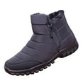 thumbnail image 1 of NOKIO Fashion Winter Men Snow Boots Thick Soled Non Slip Waterproof Upper Solid Side Zipper High Top Plush For Warm And Comfort Men'S Insulated Winter Boots, 1 of 5
