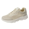 thumbnail image 1 of NOKIO Fashionable Athletic Shoes For Women Women'S Running Shoes Women'S Casual Workout Sneakers Fashion Summer Women Sneakers Mesh Hollowed Breathable Comfortable Lightweight Lace Up Flat Bottom, 1 of 9